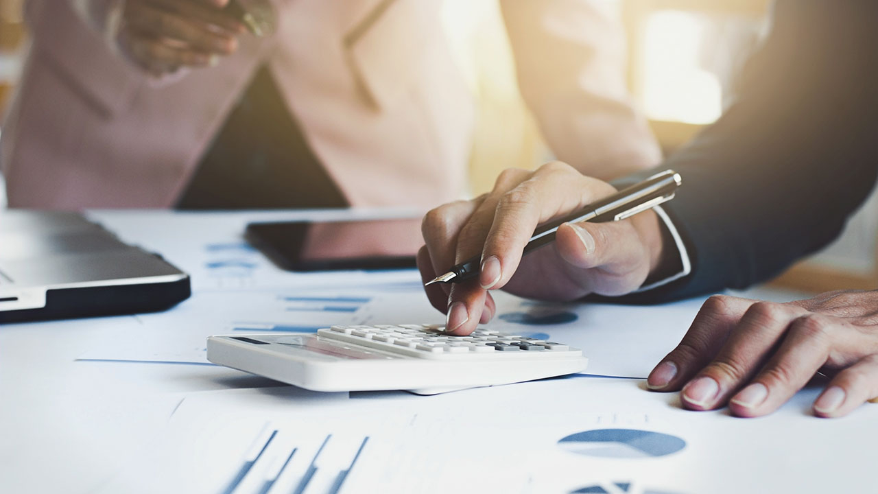 business people doing calculations